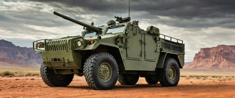 Military vehicle on a vast pure void desktop background for PC and Desktop use.