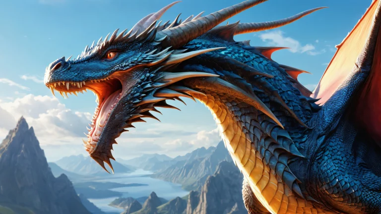 A majestic dragon set against a vast pure void, perfect for your desktop or PC.