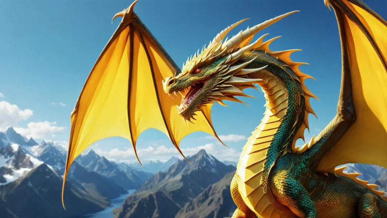 A majestic dragon perched on a pristine void background, perfect for desktop or PC.