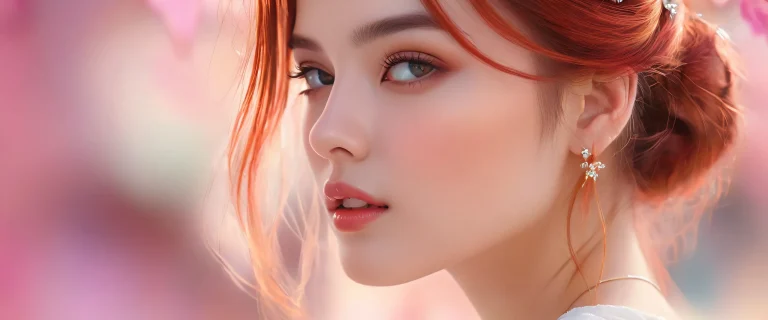 A beautifully rendered desktop scene of a woman set against a vast, pure void with extreme depth of field and breathtaking visuals for Desktop/PC.
