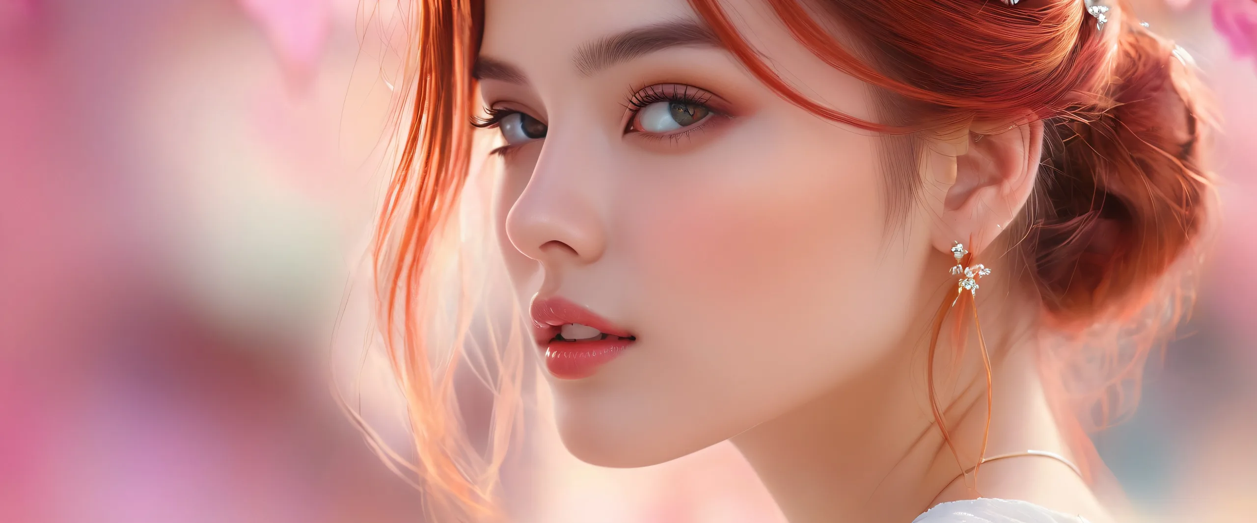 4K Ethereal Dreamscape Desktop Background A beautifully rendered desktop scene of a woman set against a vast, pure void with extreme depth of field and breathtaking visuals for Desktop/PC.