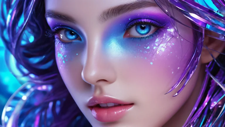 Breathtaking cyberpunk desktop scene with a perfectly clean vast void and radiant lighting for Desktop/PC