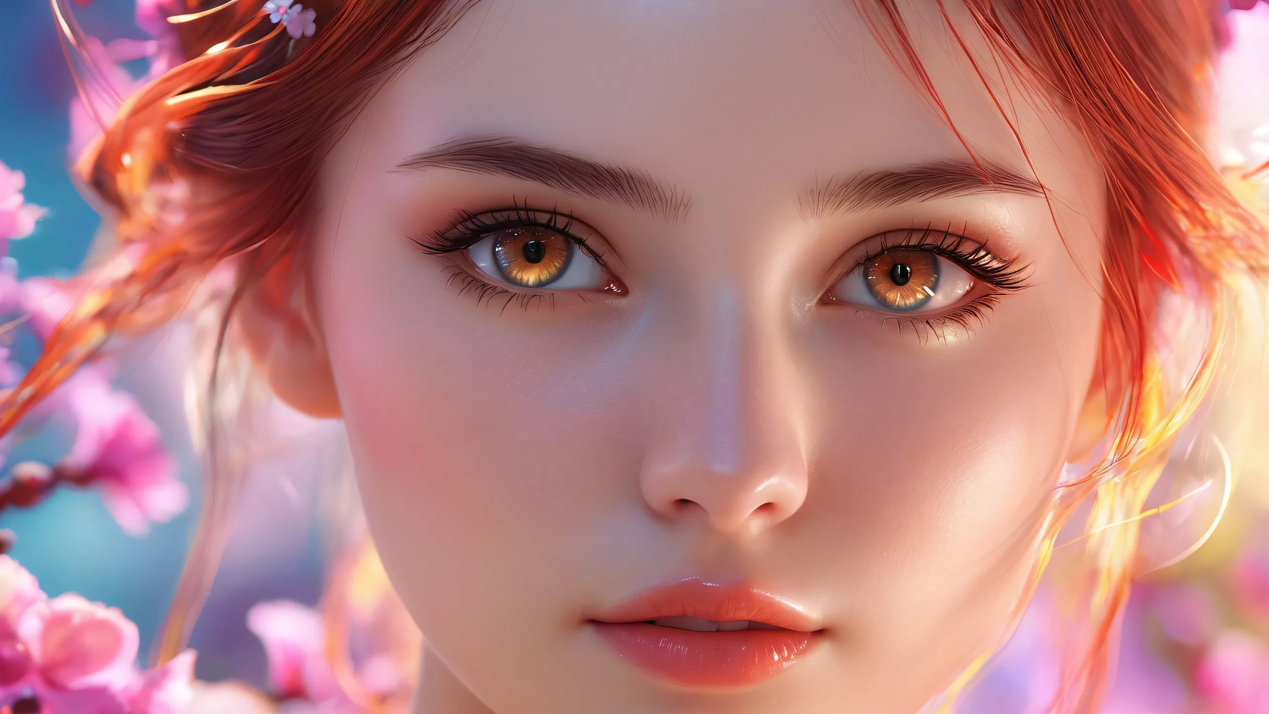 Ethereal Dreamscape Odyssey 4K UHD Wallpaper A breathtaking desktop wallpaper of a girl in a perfect, clean void with extreme depth of field, suitable for a Desktop/PC.