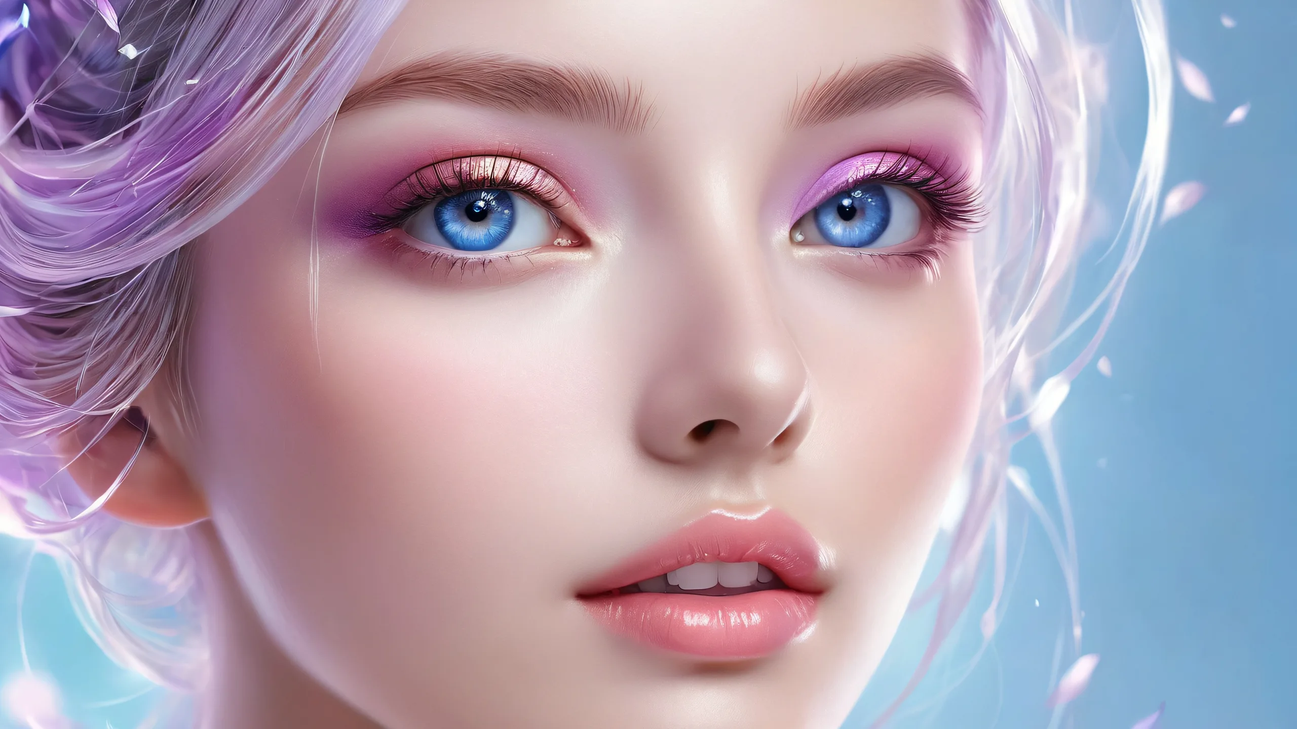 Beautiful void desktop scenery for PC and Desktop use, featuring ethereal lighting and radiant colors.