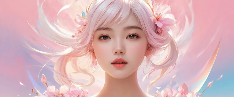 A serene desktop wallpaper featuring a girl against a vast pure void, perfect for your PC or Desktop.