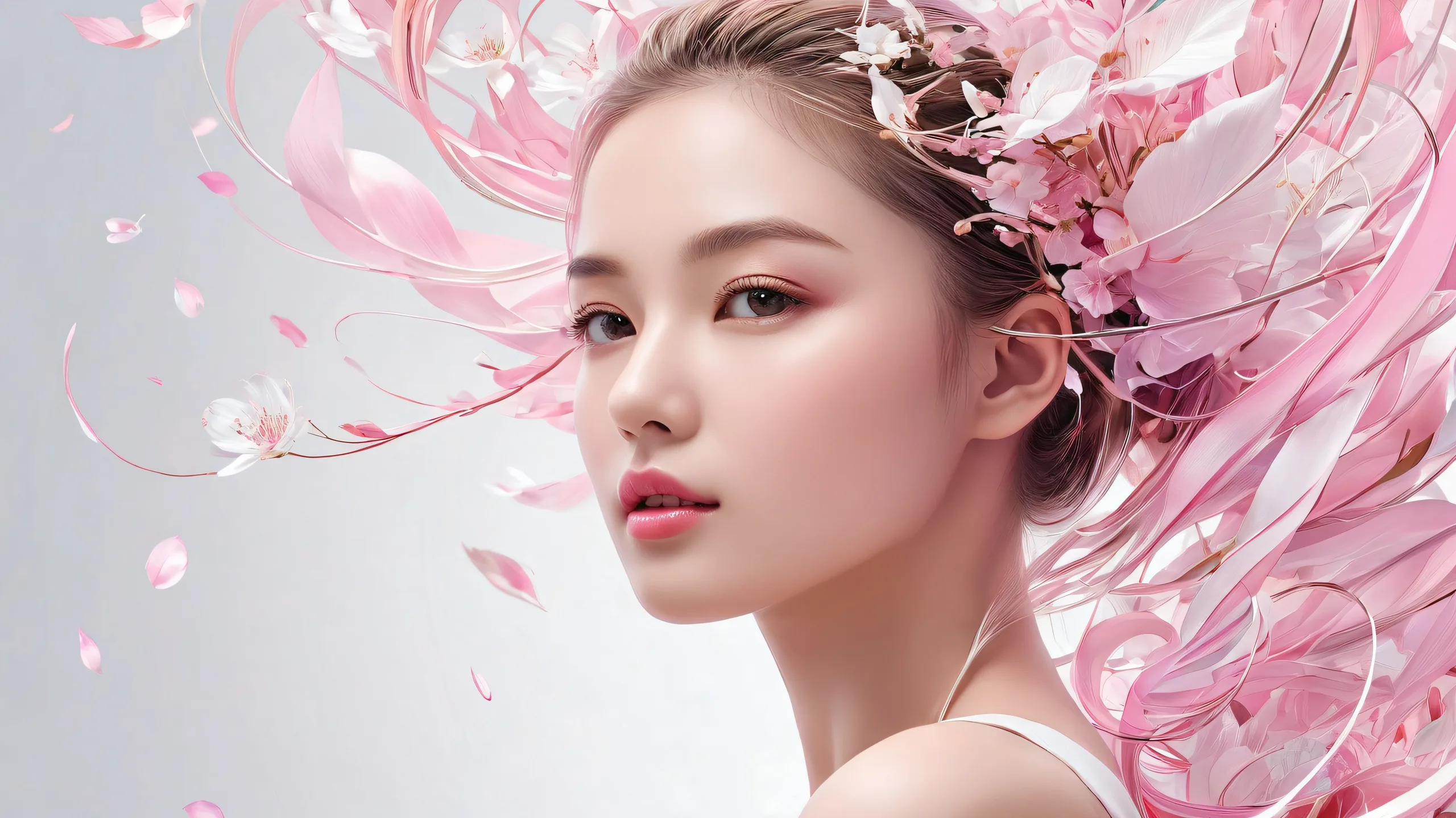 A stunning desktop wallpaper featuring women in a vast, pure void with ETHEREAL LIGHTING, perfect for your Desktop/PC.