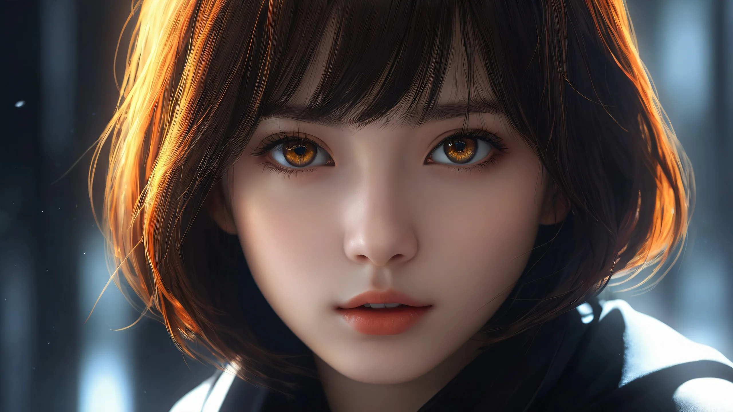 A stunning desktop wallpaper featuring a girl amidst an endless void, perfect for PC or Desktop screens.