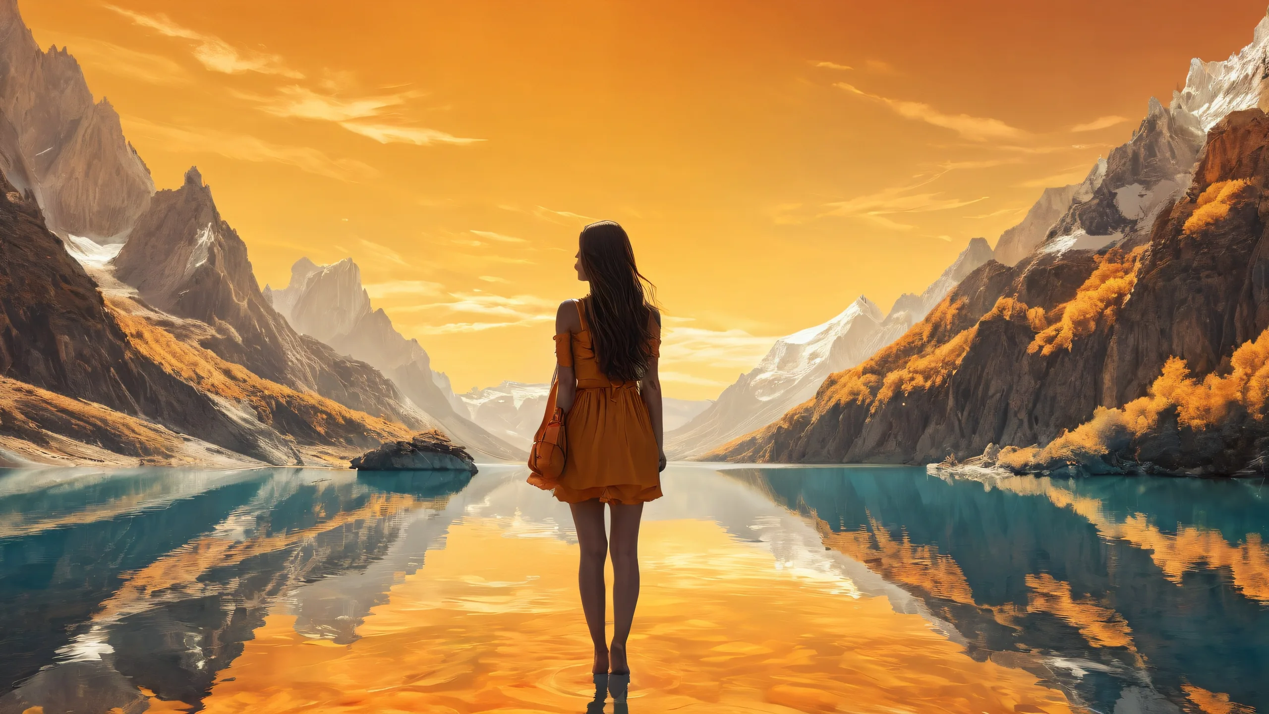 Ultra HD Ethereal Encounter in Pristine Void Wallperfecto para tu escritorio o PC A serene solo figure floats in a vast pure void, perfect for your desktop or PC.