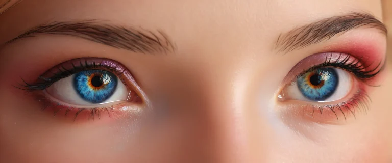 A breathtaking desktop portrait of eyes against a pure void with extreme depth of field for Desktop/PC