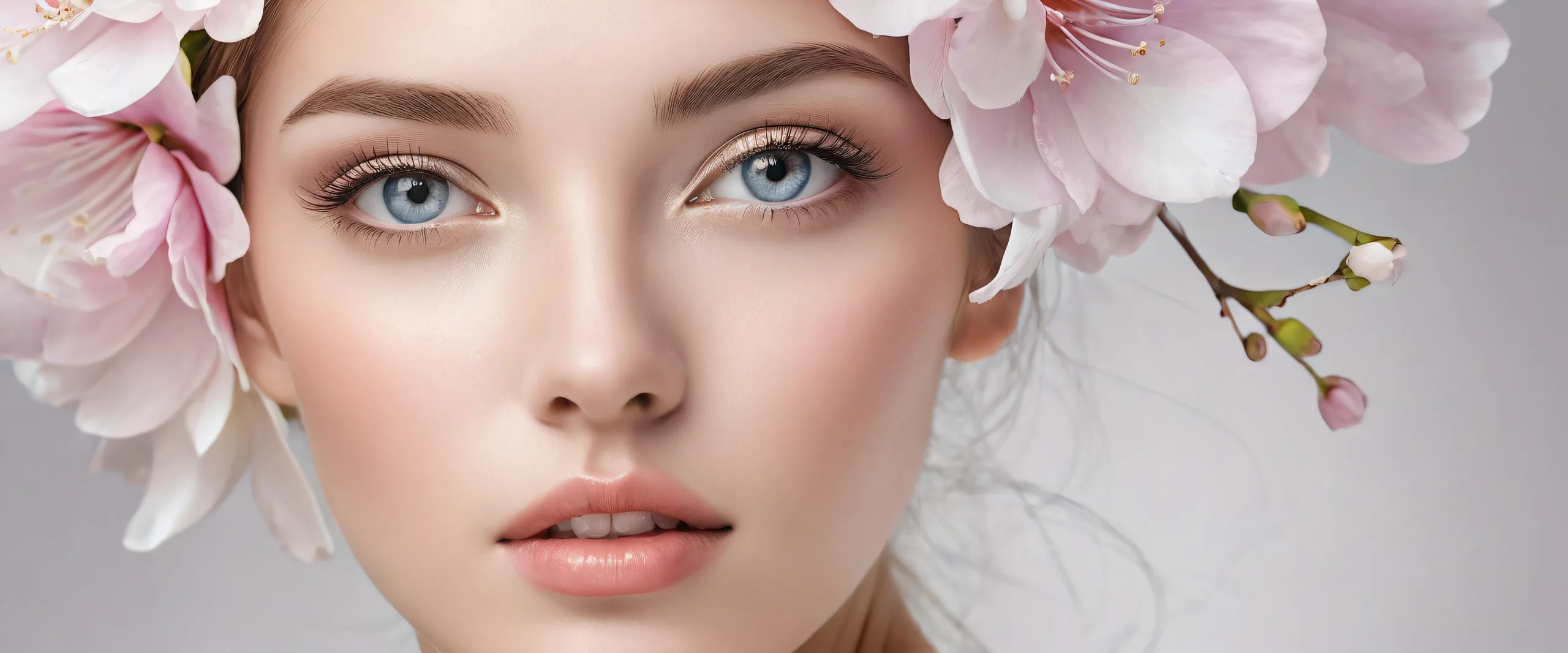 Beautiful faces against a pure void background for desktop/pc use