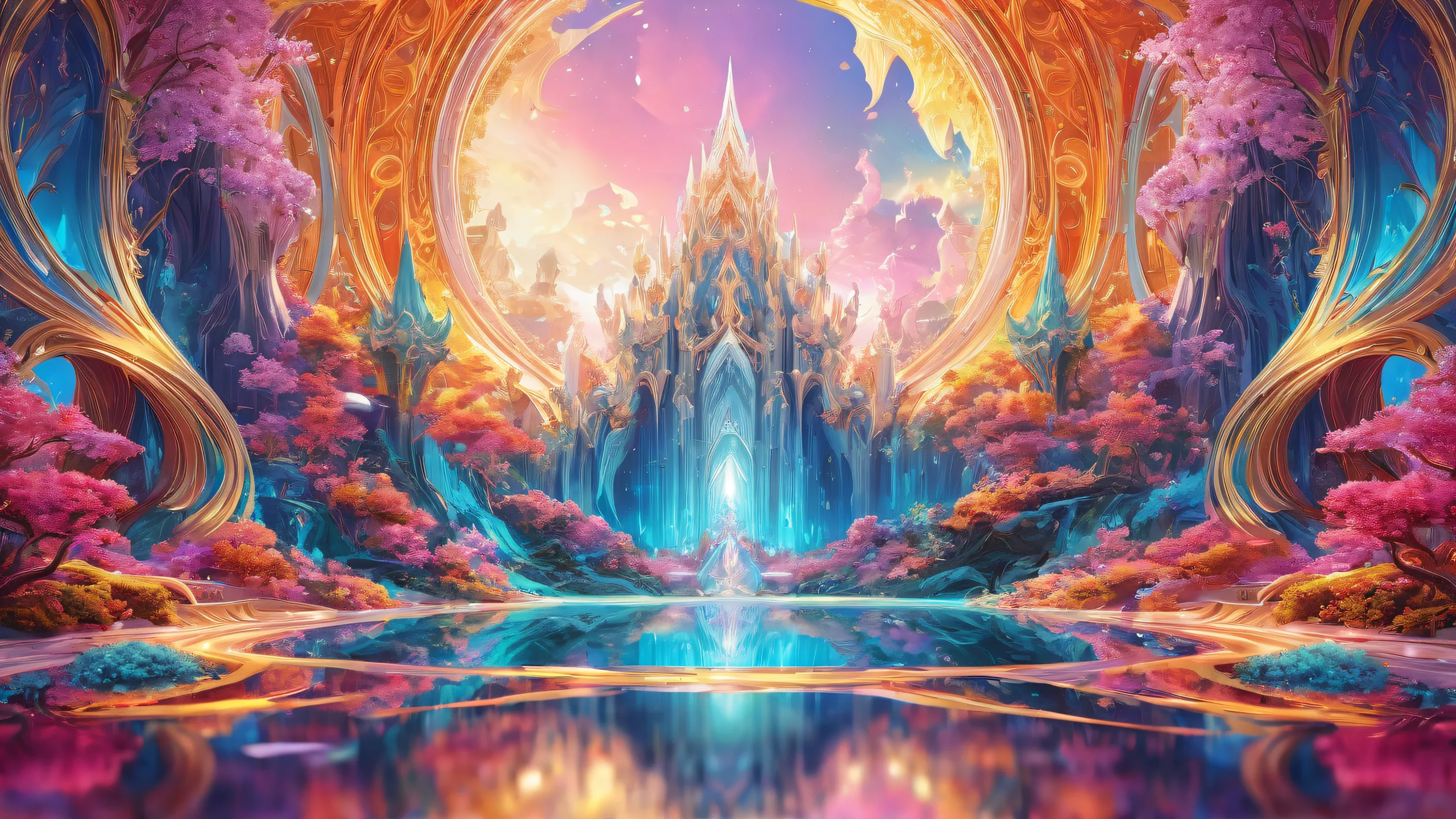 A breathtaking fantasy desktop background featuring a centered illustration of a vast, pure void with extreme depth of field and secret grotesque fantasy elements, perfect for your PC or Desktop.