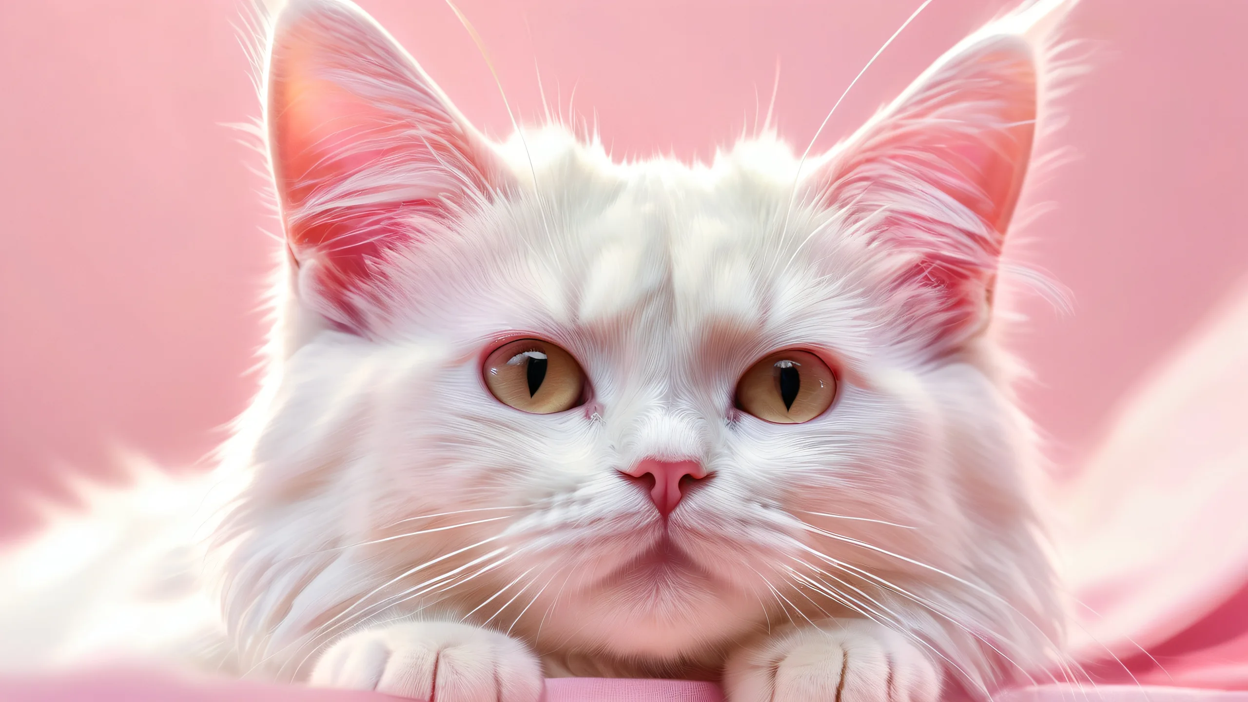 Breathtaking desktop wallpaper featuring cat ears and a vast pure void with extreme depth of field on Desktop/PC.