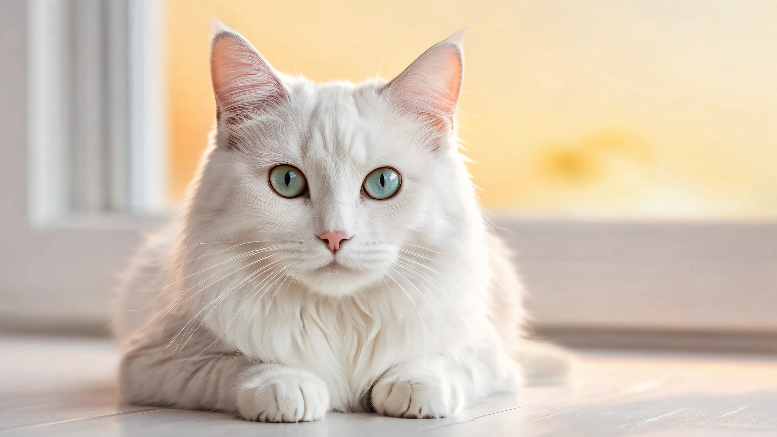 A stunning desktop wallpaper featuring a cat in a serene void environment, perfect for your PC or Desktop