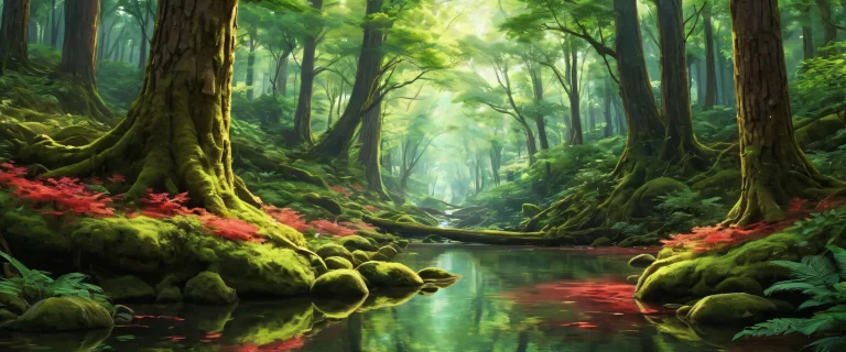 Breathtaking forest desktop background for PC/ Desktop, perfect composition and crisp clarity.