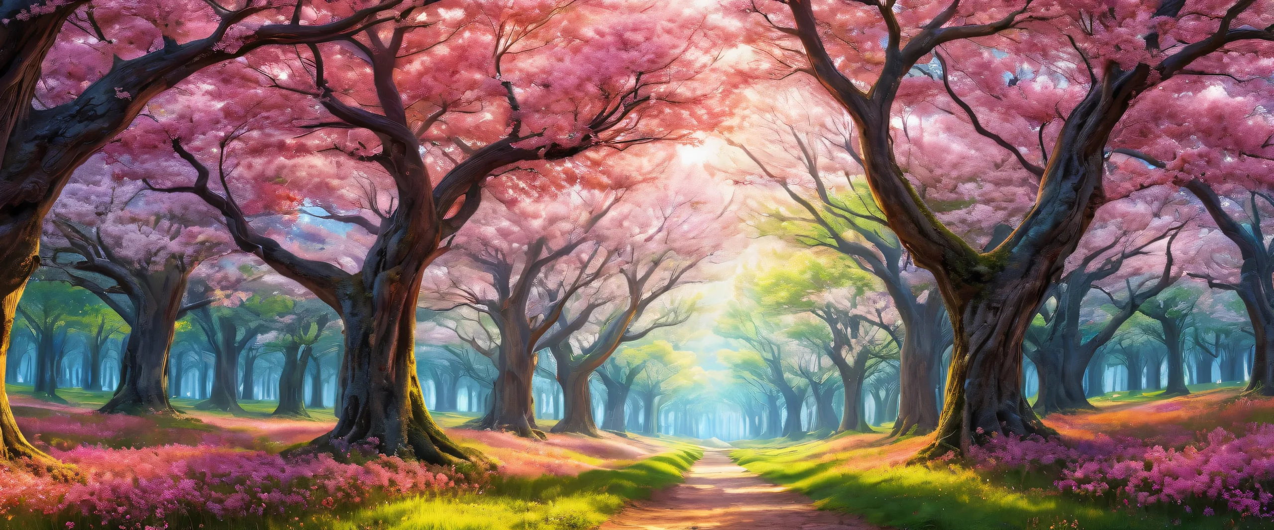A breathtaking desktop wallpaper of trees against a pure void, perfect for your Desktop/PC.