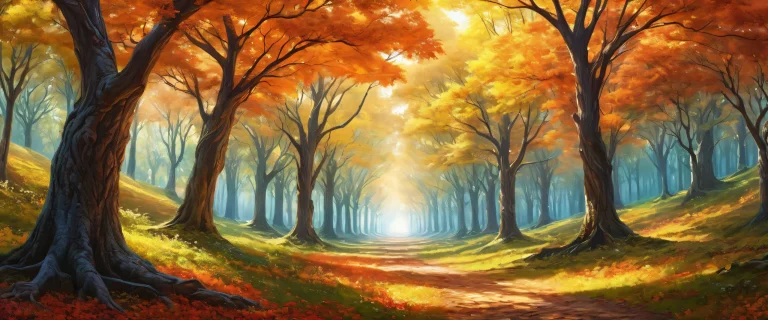 A serene and breathtaking desktop wallpaper of a vast forest landscape with pure void, perfect for your PC or Desktop.