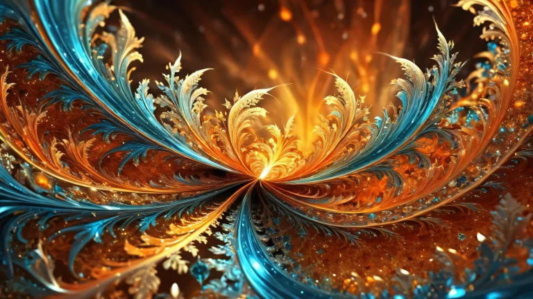 Sparkling fractals on a pristine void, perfect for desktop use on PC or Desktop.