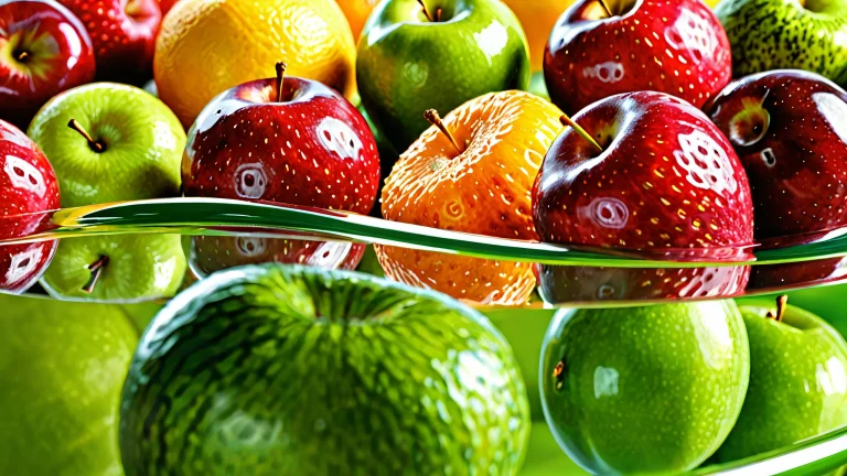 A serene desktop backdrop featuring fruit in a vast, pure void with extreme depth of field, perfect for Desktop/PC use.