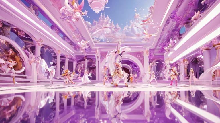 Breathtaking desktop wallpaper featuring video game characters set against a pure void background, perfect for PC or desktop use.