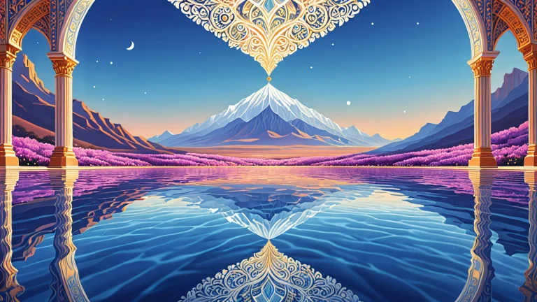 Desktop/PC background with centered shapes and radiant colors, perfect for Apple macOS