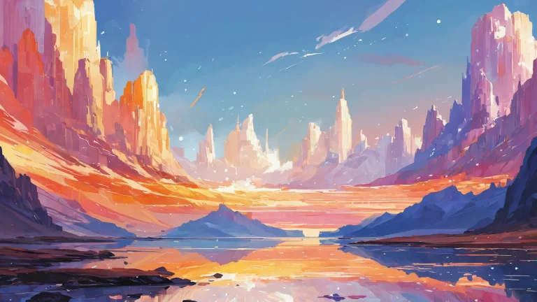 Impresionante fondo de escritorio de una vasta, vacío puro con extrema profundidad de campo, adecuado para uso de escritorio/PC.
