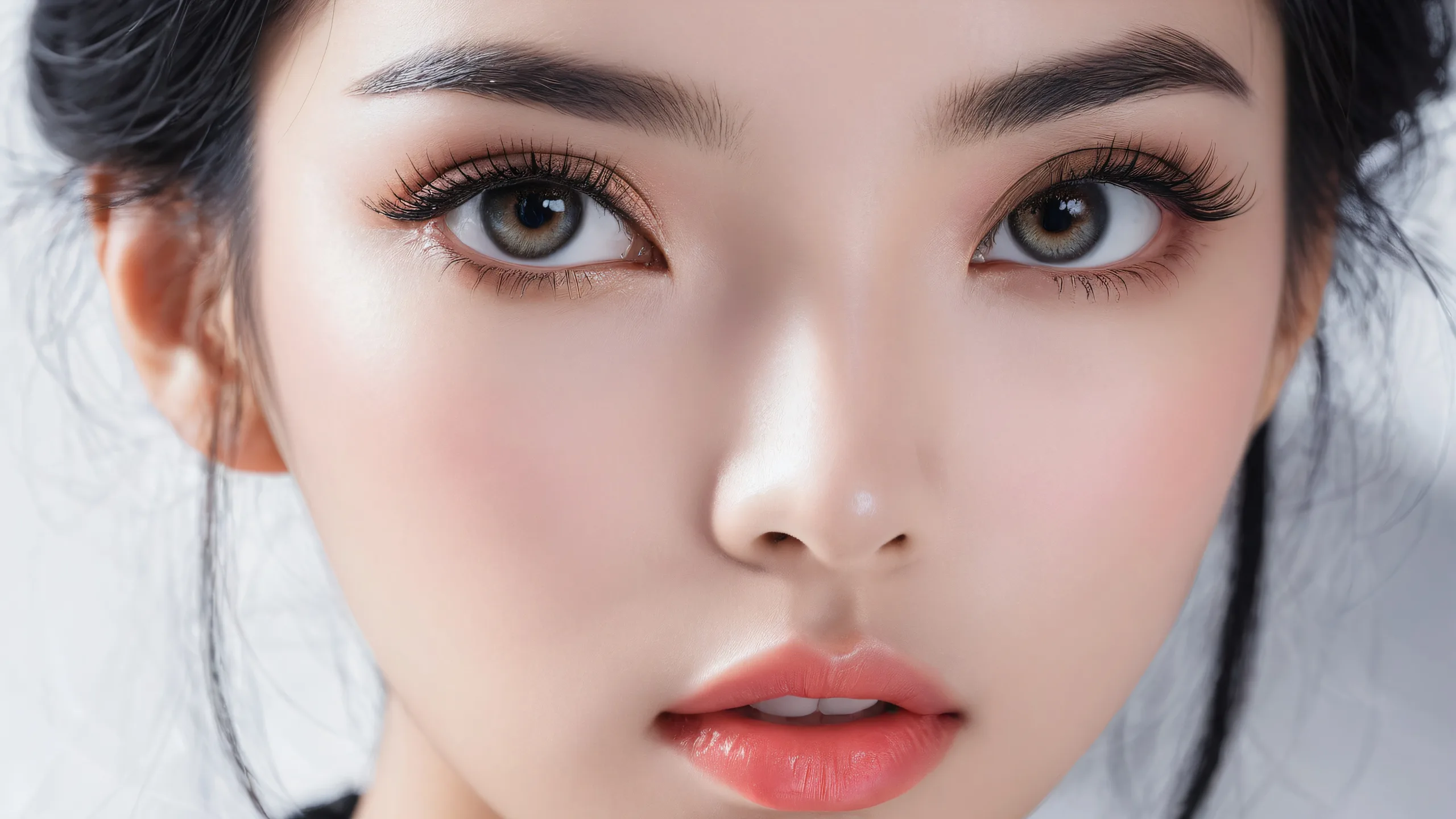 A serene and mystical desktop scene of a perfectly clean vast pure void with an ethereal glow emanating from the center, suitable for Desktop/PC.