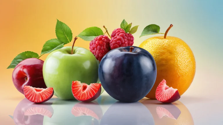 A serene desktop scene featuring cow-sized fruits against a vast pure void background for your Desktop/PC.