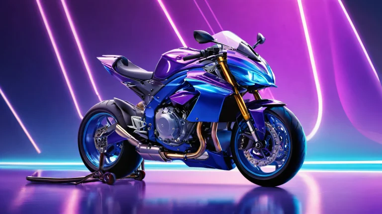 A motorcycle in a vast pure void with ethereal lighting and pristine clarity for your desktop/pc.