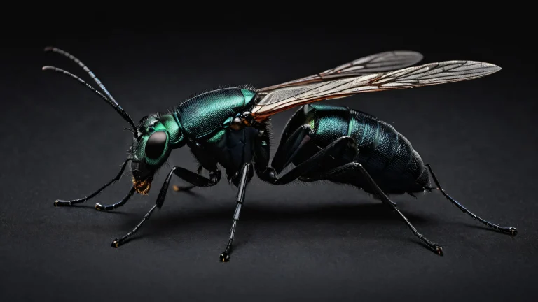 A beautifully crafted desktop wallpaper featuring an insect in a vast, pure void with extreme depth of field, perfect for your Desktop/PC.