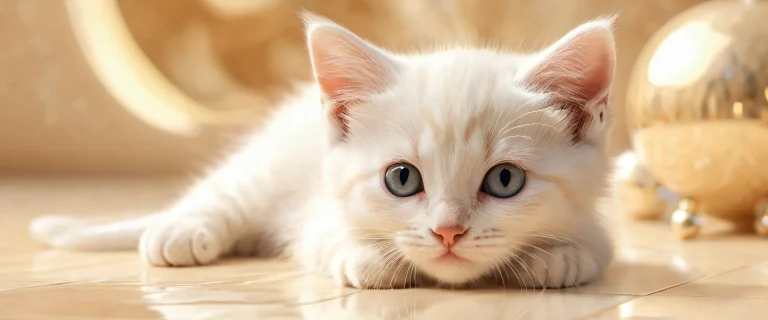 A kitten surrounded by a vast pure void, perfect for your Desktop/PC.