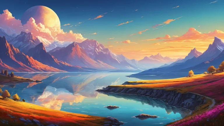 A breathtaking desktop wallpaper of a pristine void on a Desktop/PC, with ethereal lighting and radiant colors.