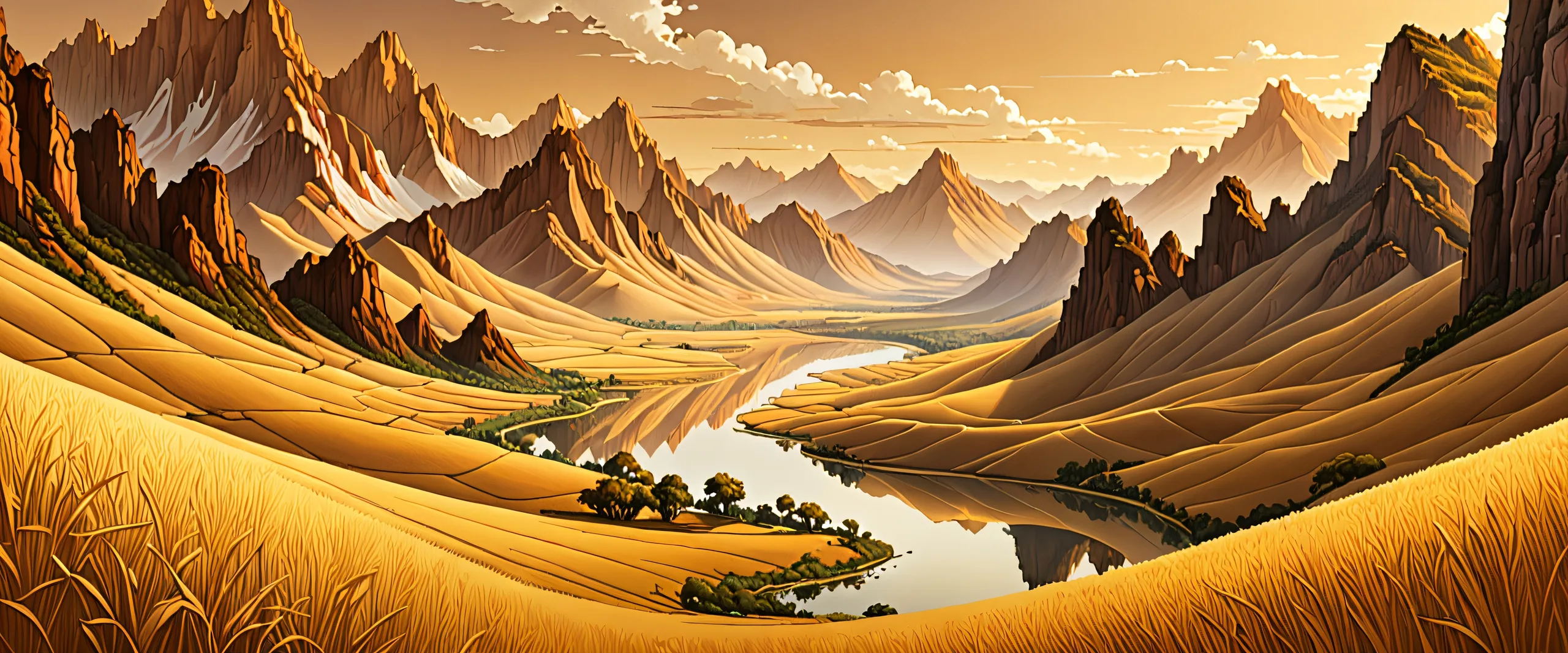 Nature-inspired patterns on a pristine desktop background for PC or Desktop use