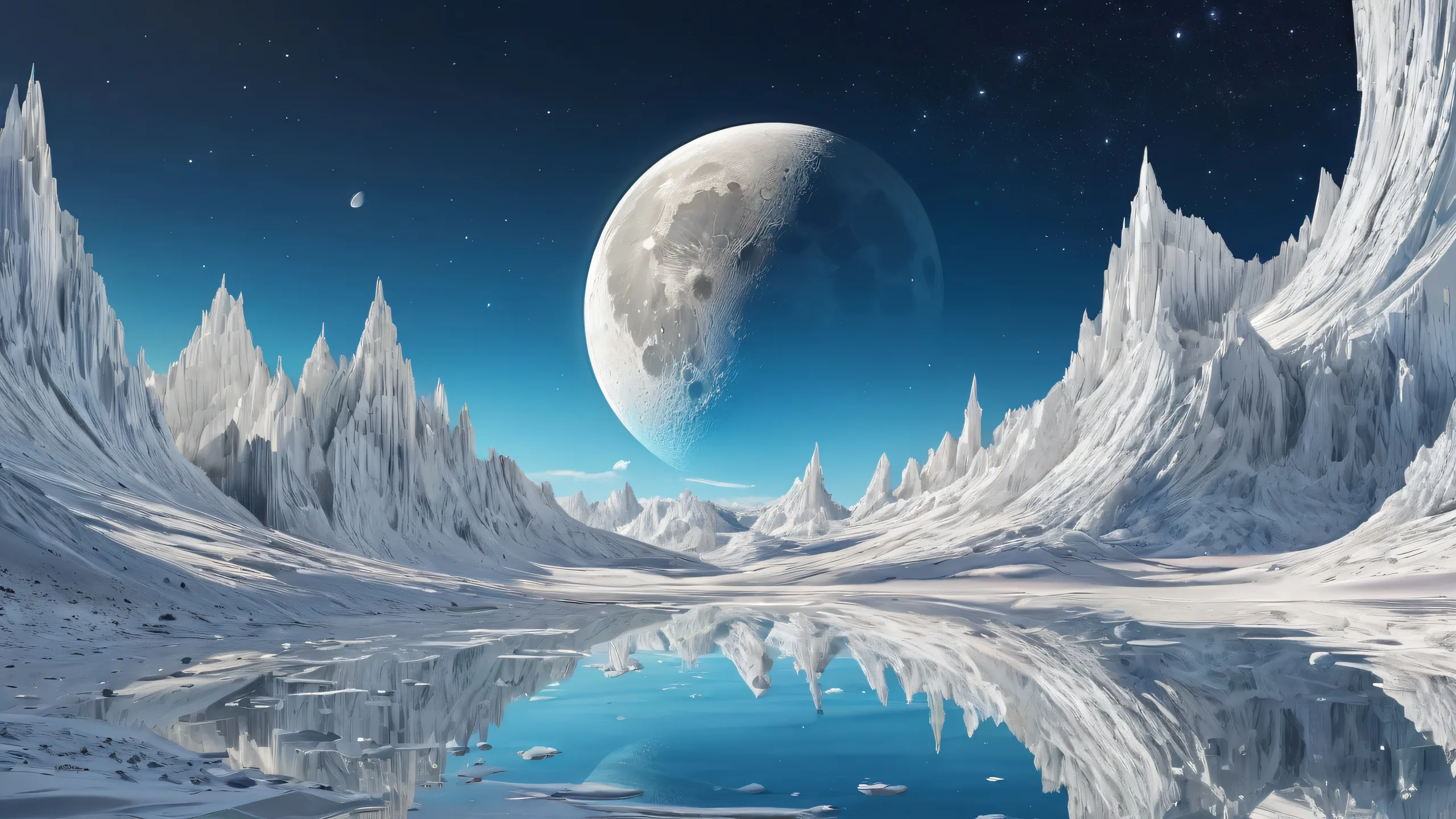 Breathtaking desktop wallpaper of the Moon's surface, perfect for a Desktop/PC.