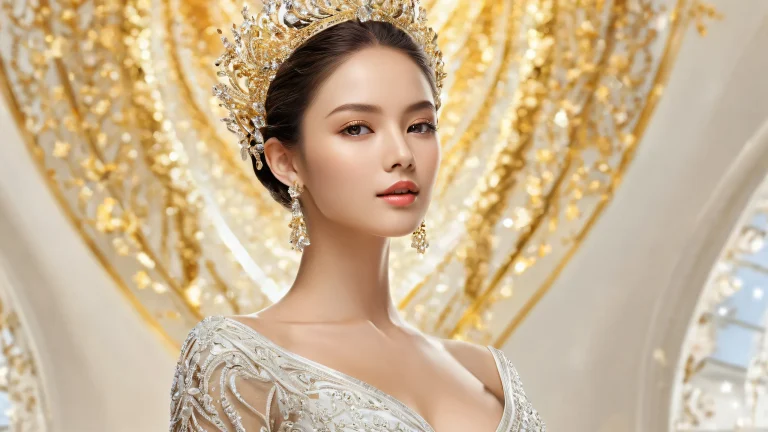 A beautifully crafted desktop wallpaper of a woman in a vast, pure void with glass background and subtle hints of illumination, suitable for Desktop/PC use.