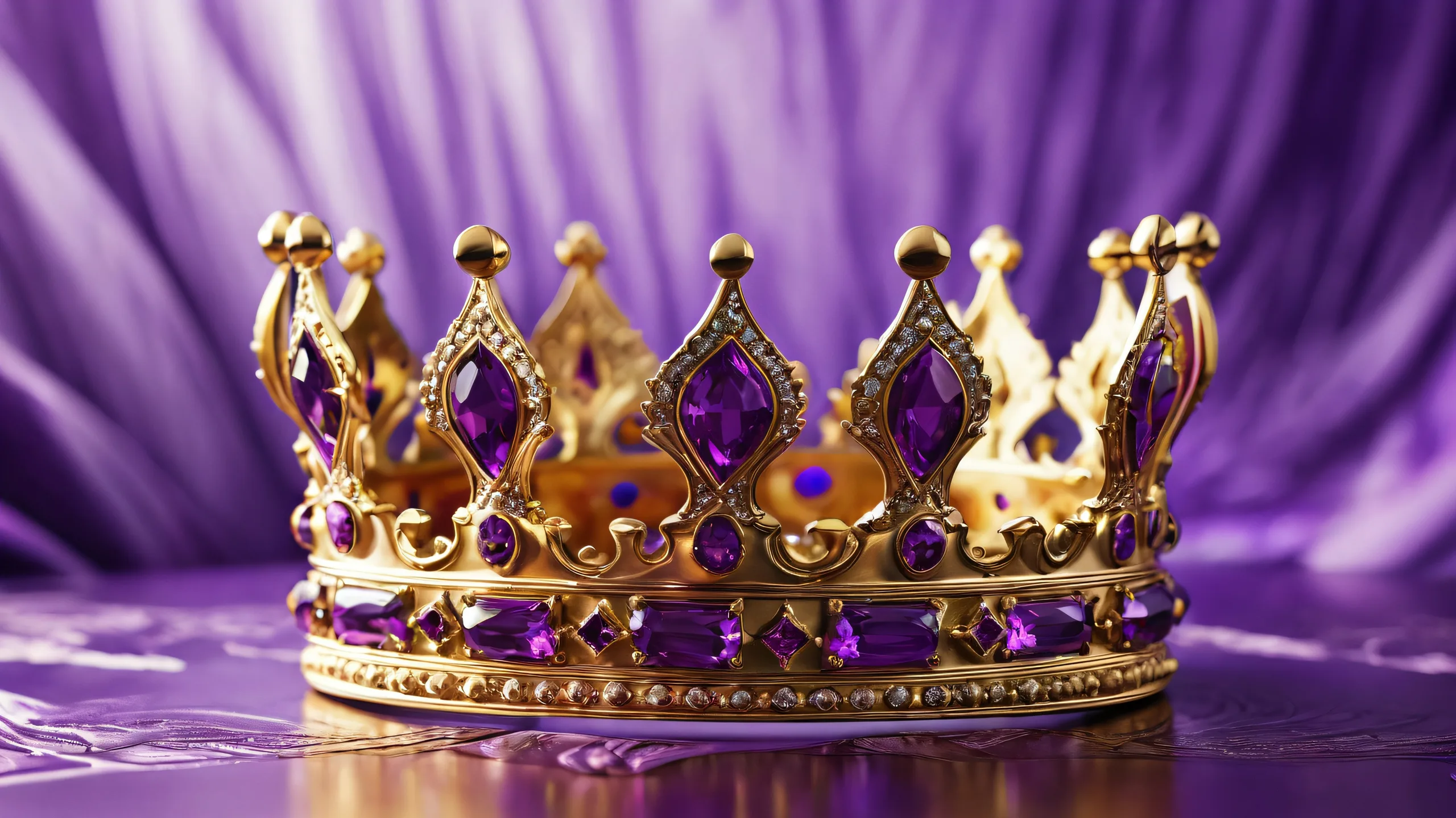 Stunning Ethereal Majesty Unfolds Wallpaper Breathtaking desktop wallpaper of King's Crown on a pristine pure void with subtle atmospheric haze, ideal for Desktop/PC users seeking grandeur and pride.