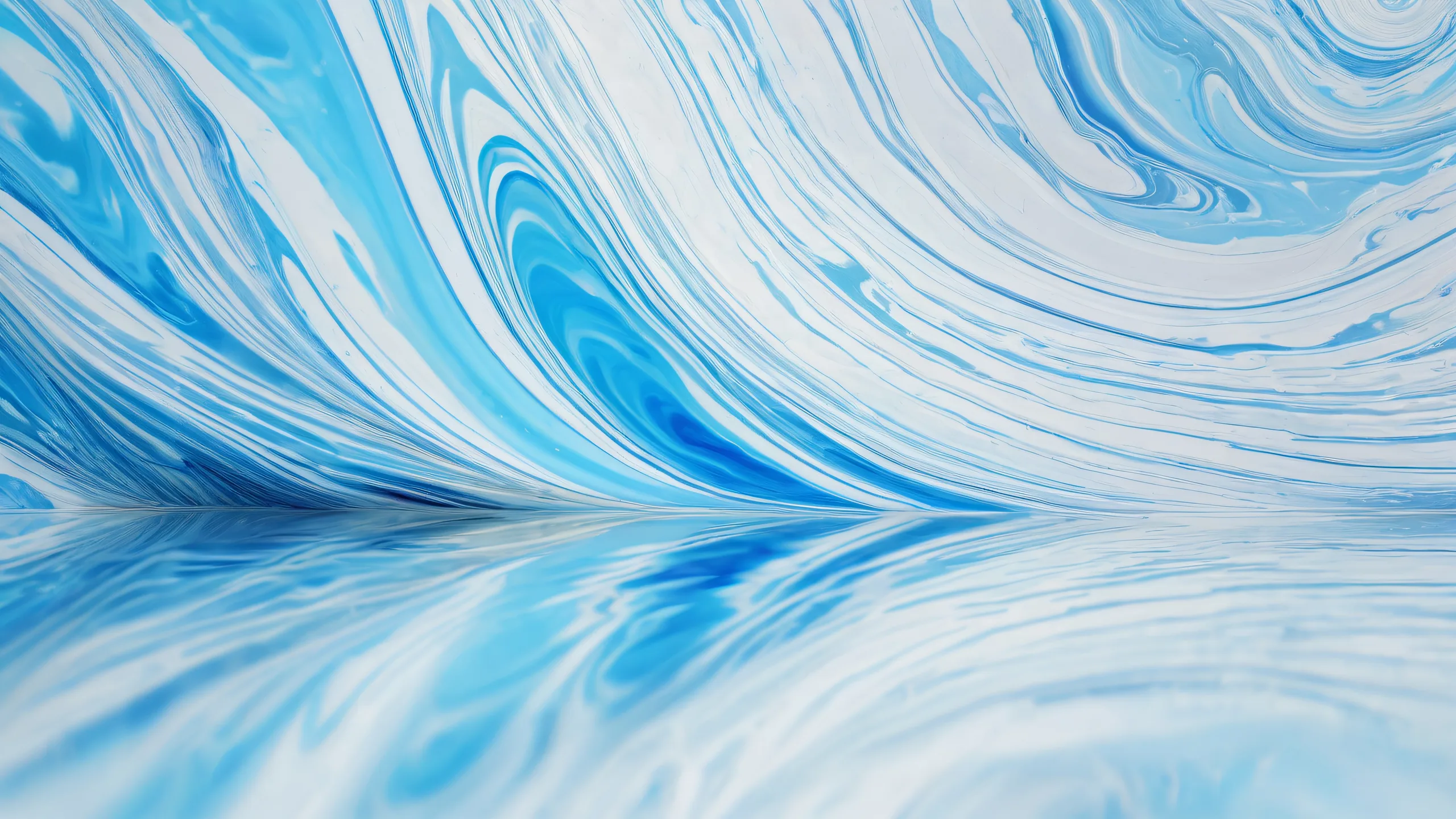 A beautifully rendered desktop wallpaper featuring a vast, pristine marble expanse on a desktop/PC.