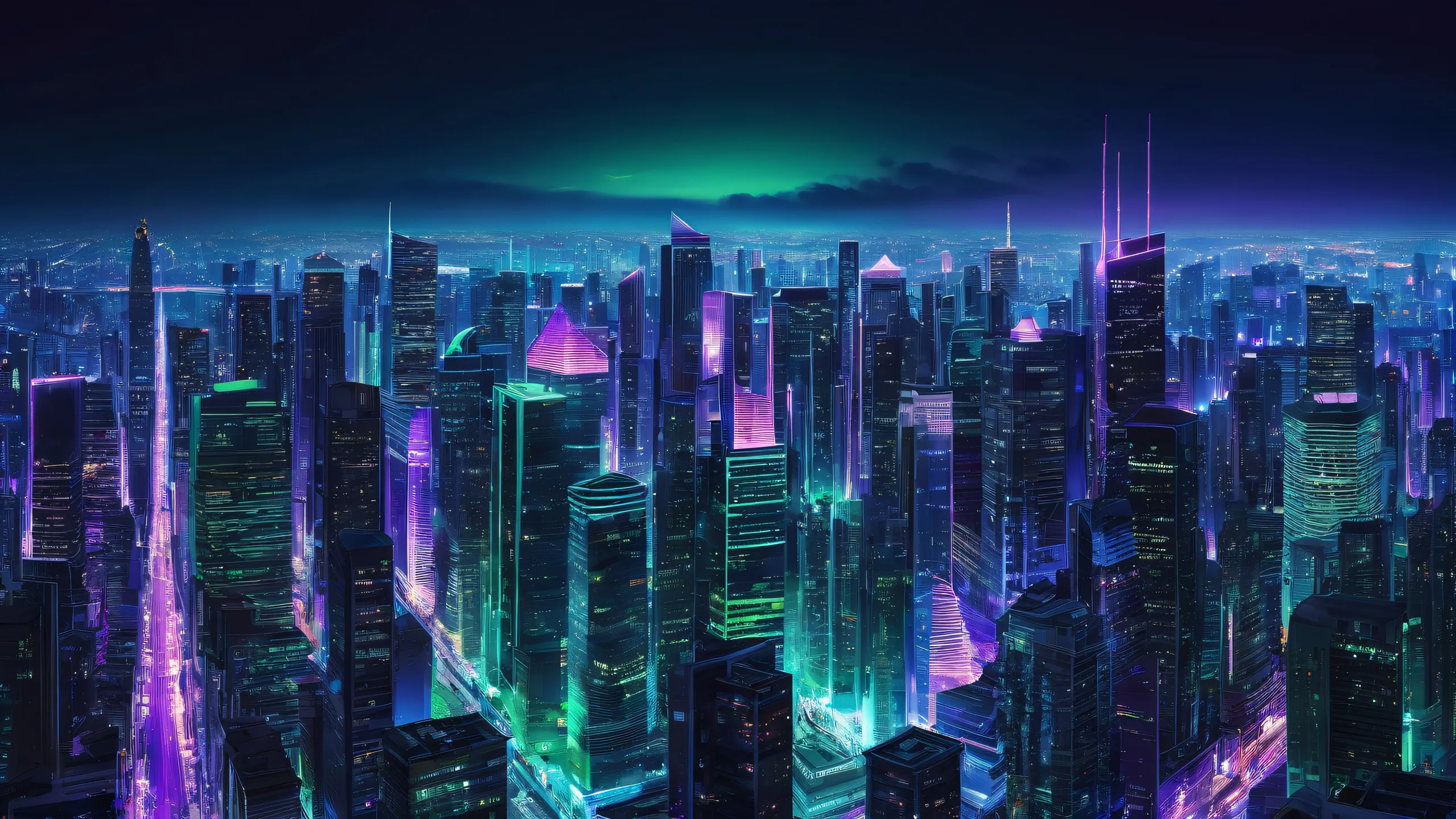 A breathtaking cityscape for your desktop or PC, featuring radiant lighting and stunning visuals.