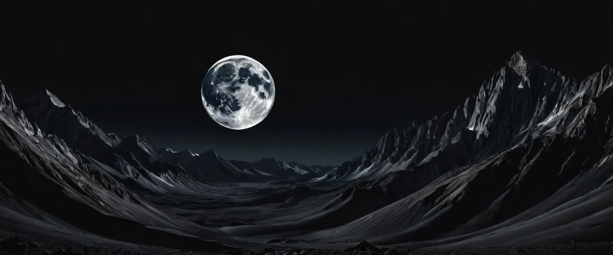 A stunning desktop image of the moon against a black background, perfect for your PC or Desktop. Deep space exploration at its finest.