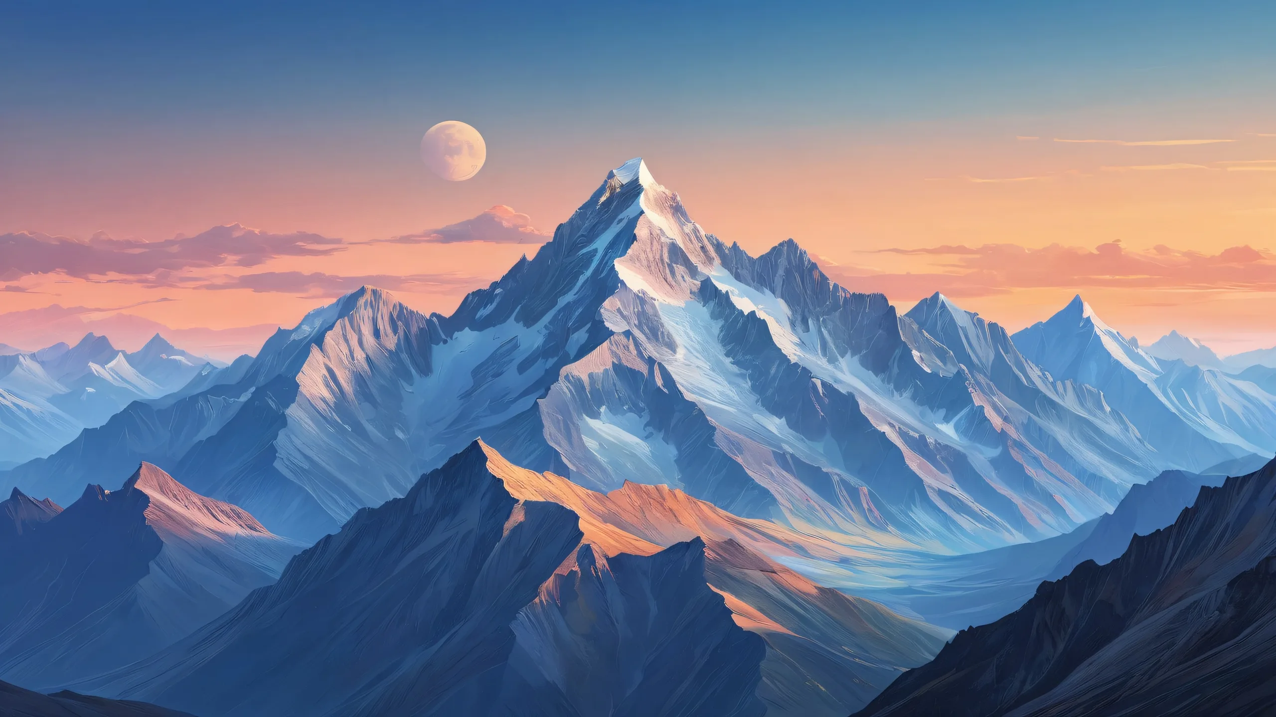 Breathtaking desktop wallpaper of majestic mountains on a pristine desktop or PC.