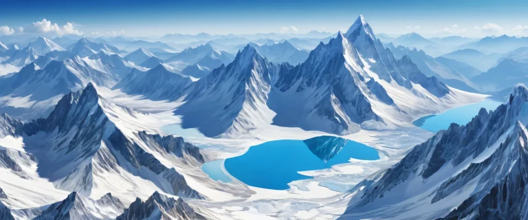 A serene and breathtaking desktop scene of mountains against a pure void, perfect for a PC or Desktop