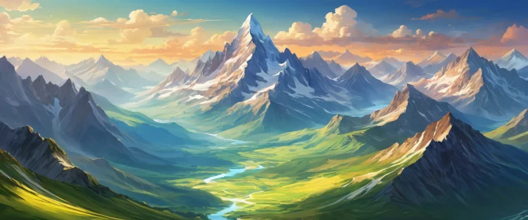 A breathtaking desktop wallpaper featuring a majestic mountain range against a perfectly clean and vast pure void. Ideal for use on Desktop/PC.