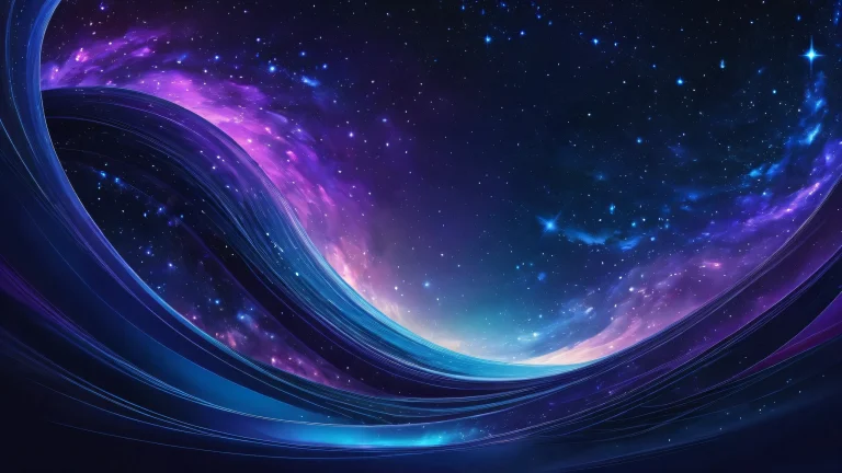 Stunning desktop wallpaper of a dark blue void with starry sky bokeh at night, perfect for your Desktop/PC.