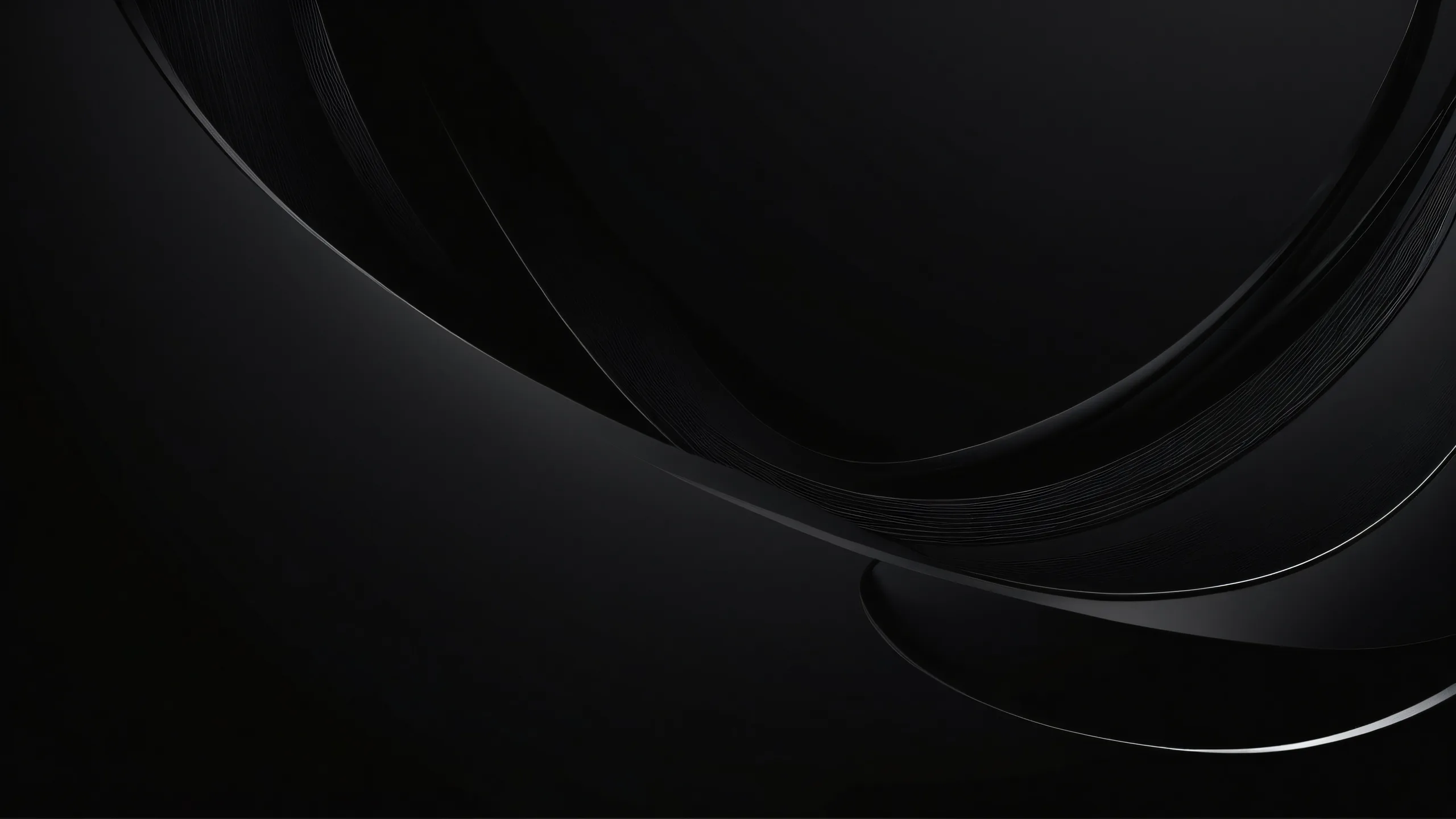 Black void desktop background with elegant luminescent accents for your PC/ Desktop
