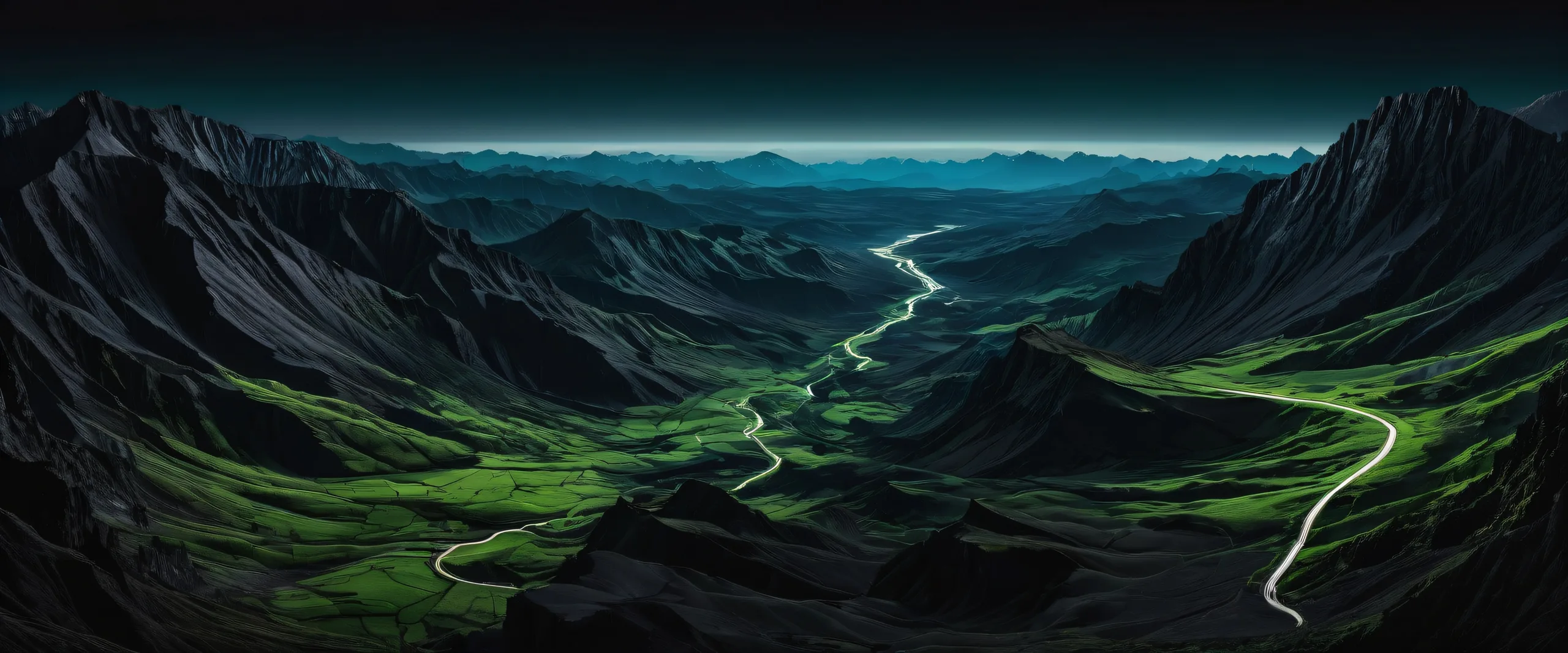 A stunning nightfall landscape for your desktop/pc, featuring perfect blacks and crisp contrast.