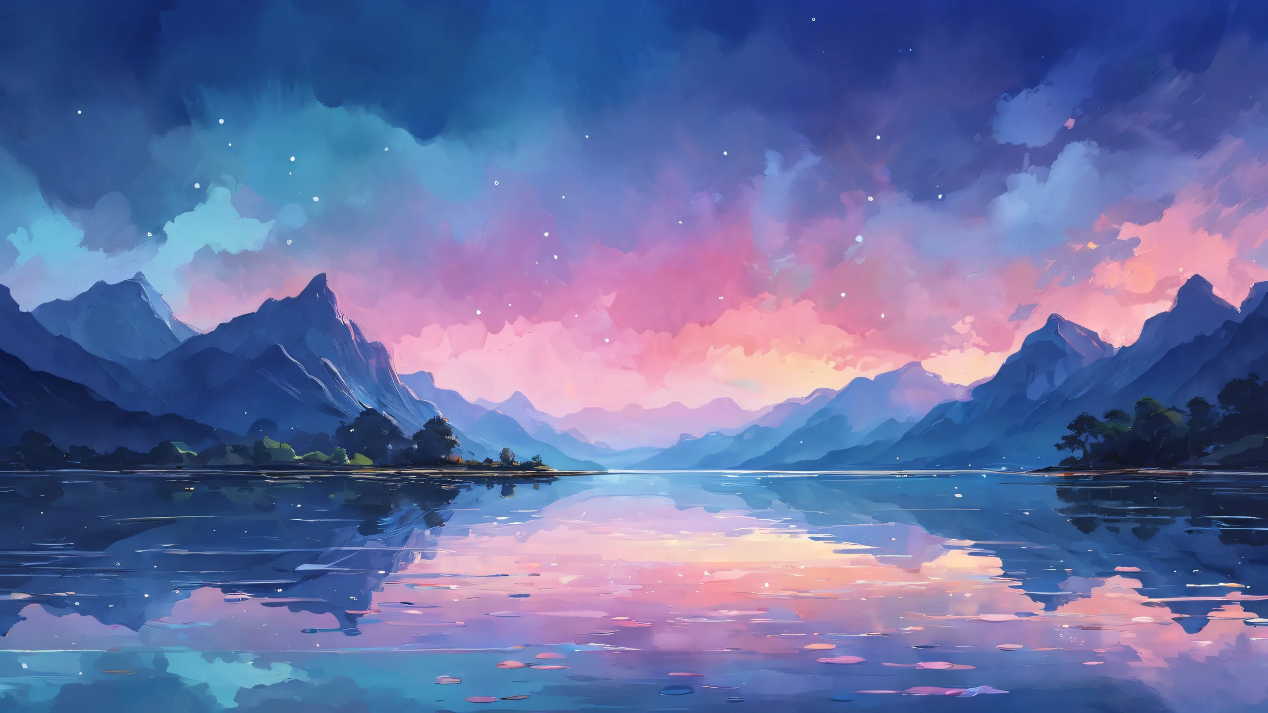 Ditto desktop wallpaper with rainy night scene for PC/ Desktop