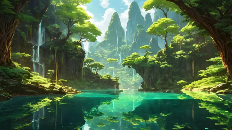 A serene and breathtaking desktop wallpaper featuring a ninja training setting in pristine clarity with radiant lighting, parfait pour votre ordinateur de bureau/PC.