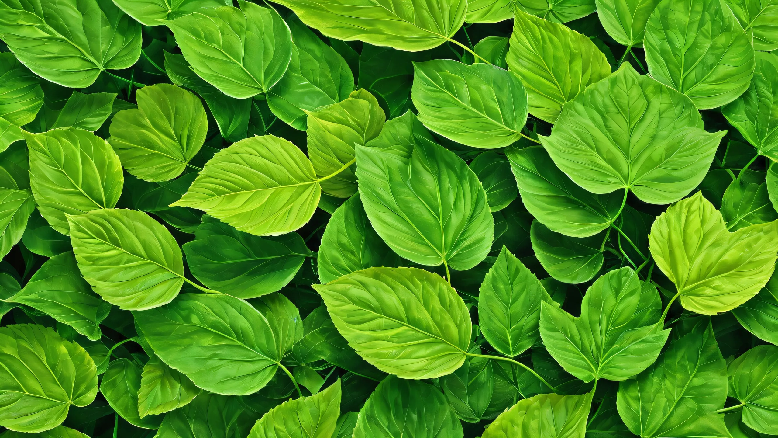 A breathtaking desktop wallpaper of leaves and a vast pure void, perfect for your Desktop/PC.