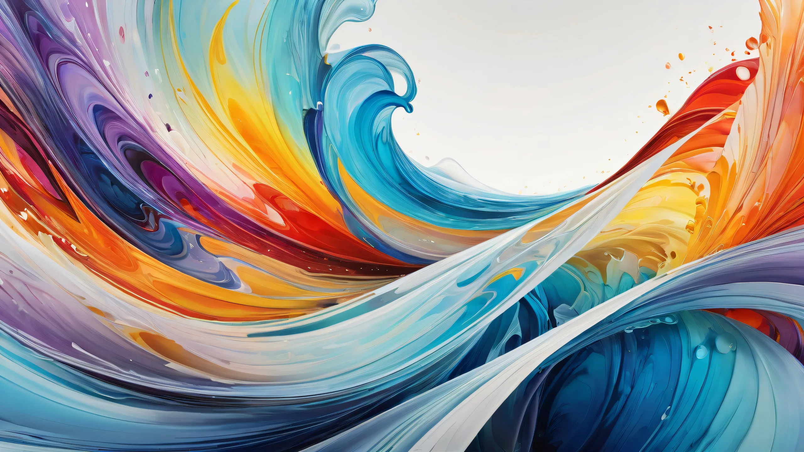 A serene desktop image featuring an abstract void with vibrant colors and radiant lighting for a bright and airy atmosphere on Desktop/PC