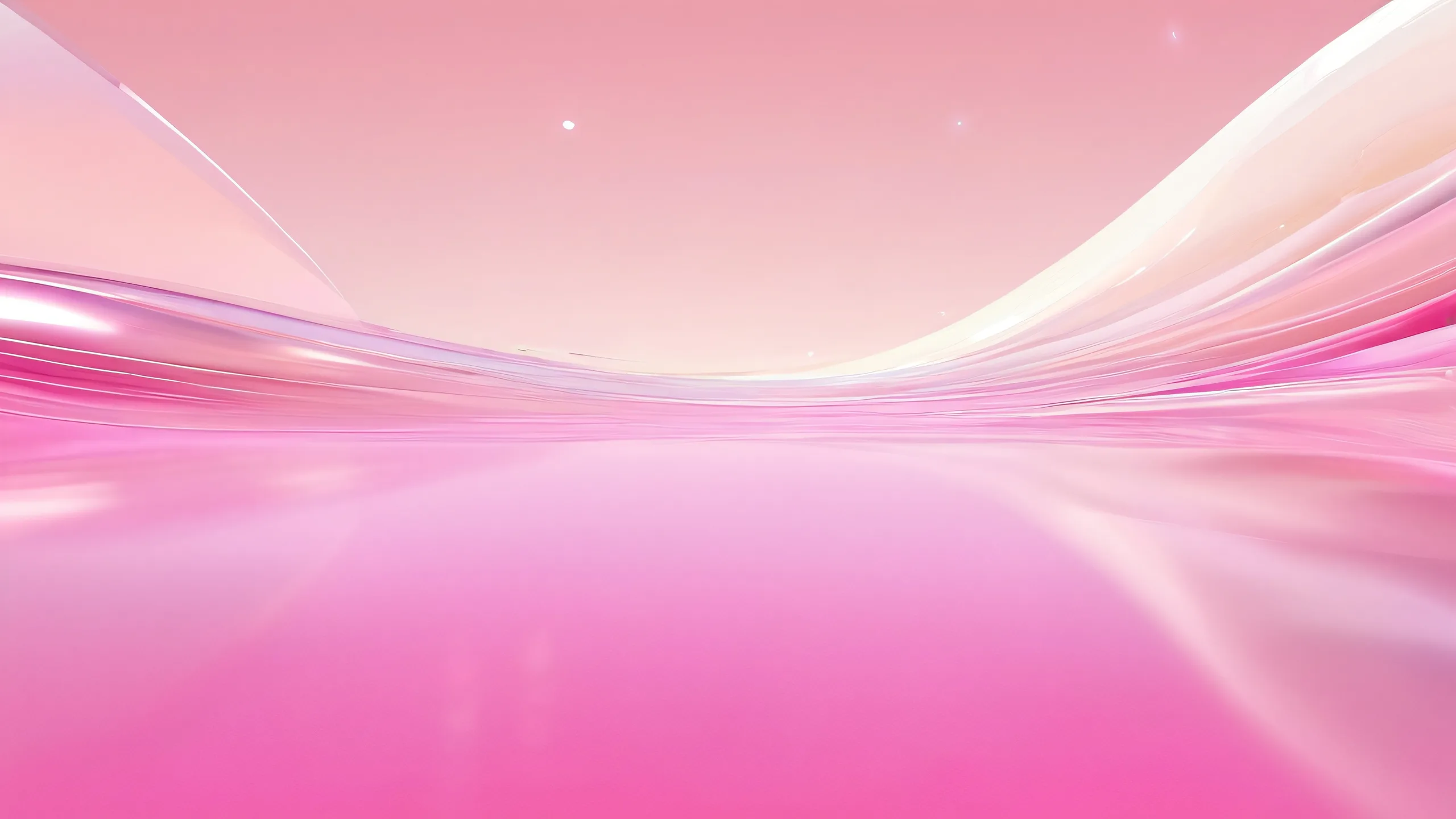 A serene and peaceful desktop background featuring a pure void with radiant pink, white, and cream hues. Suitable for Desktop/PC use.