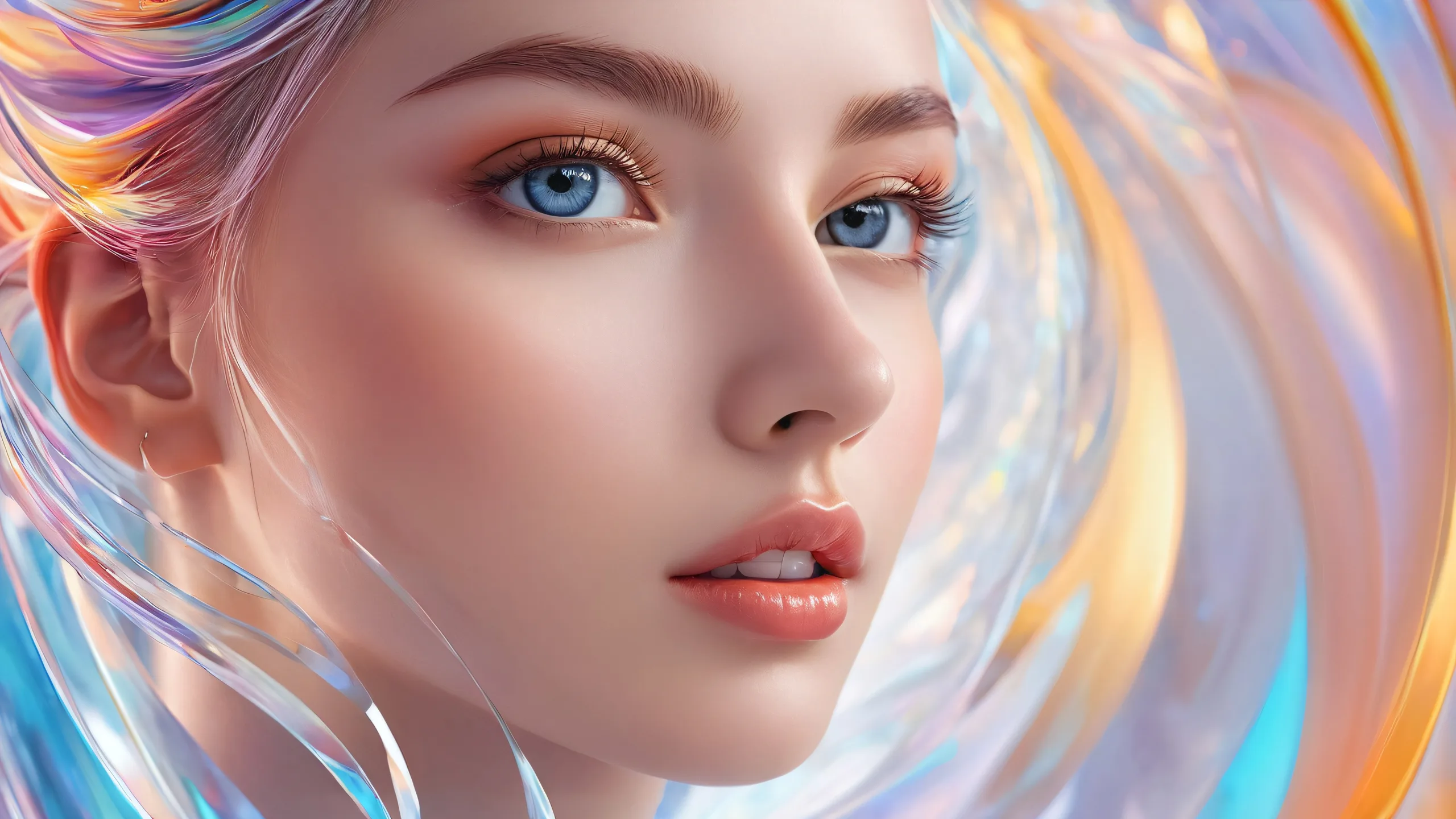 A stunning desktop background of a serene void with radiant light and precise reflections, suitable for PC or Desktop.